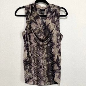 Ann Taylor Multicolor Cowl Neck Top